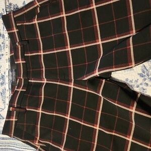 Liverpool Women's Plaid Kelsey Wide Leg Trousers Size 12/31 Preppy Christmas